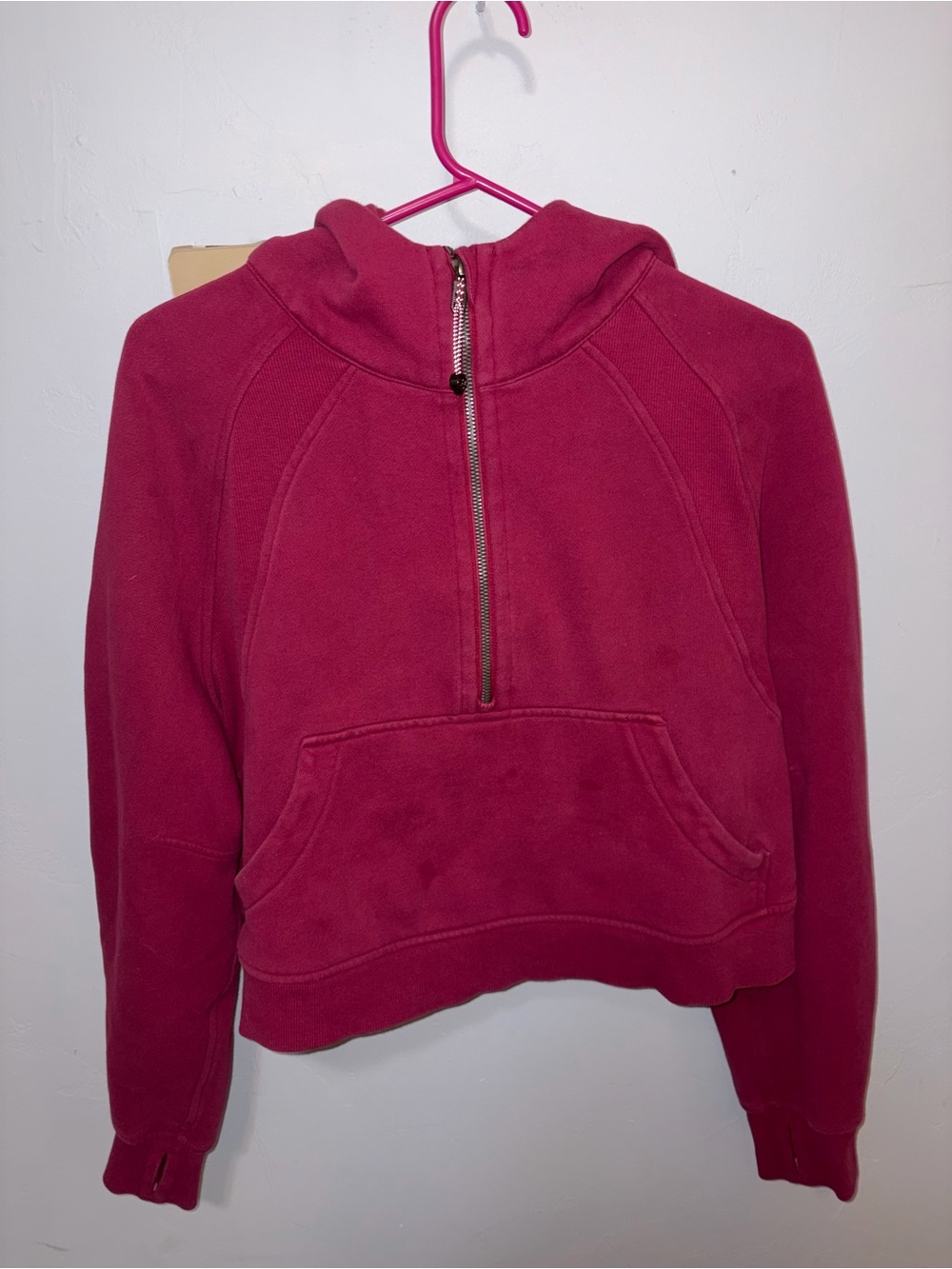 lululemon athletica Women's Half-Zip Hoodie - Raspberry